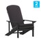 Flash Furniture Gray Adirondack Chairs with Gray Cushions, 2PK 2-JJ-C14501-CSNGY-SLT-GG - alternate 2
